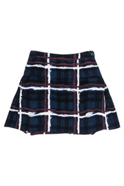 Current Boutique-Marc by Marc Jacobs - Navy, Maroon, & Black Plaid Print Skirt Sz 2