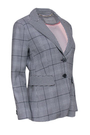 Current Boutique-Marella - Black & White Plaid w/ Hound's-Tooth Blazer Sz 6