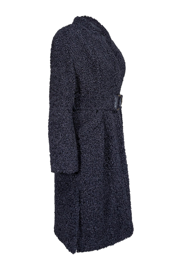 Current Boutique-Marie Oliver - Navy Faux Shearling "Kendall" Coat Sz S