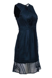 Current Boutique-Marie Oliver - Navy Lace Sleeveless Sheath Dress Sz 4