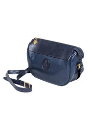 Current Boutique-Mark Cross - Navy Pebbled Leather Crossbody Bag