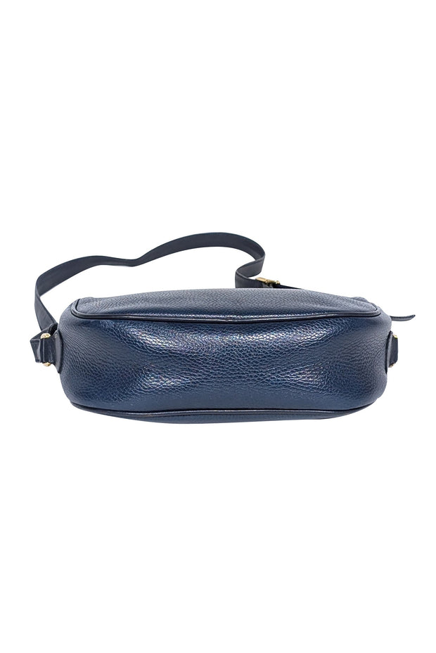 Current Boutique-Mark Cross - Navy Pebbled Leather Crossbody Bag