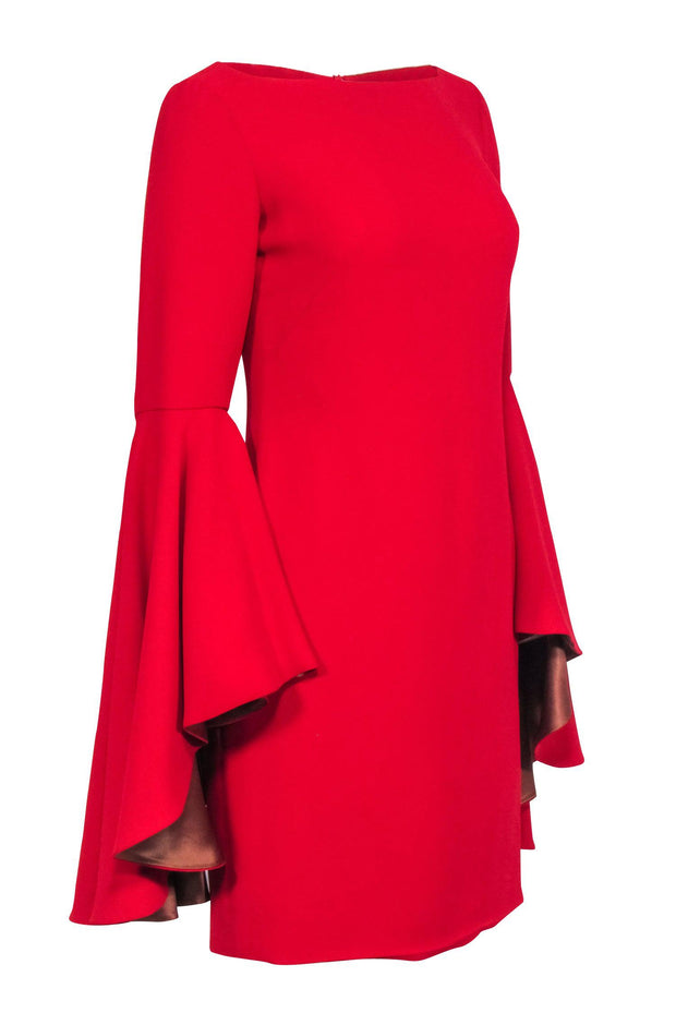 Current Boutique-Marlene Olivier - Red Bell Sleeve Dress Sz 6