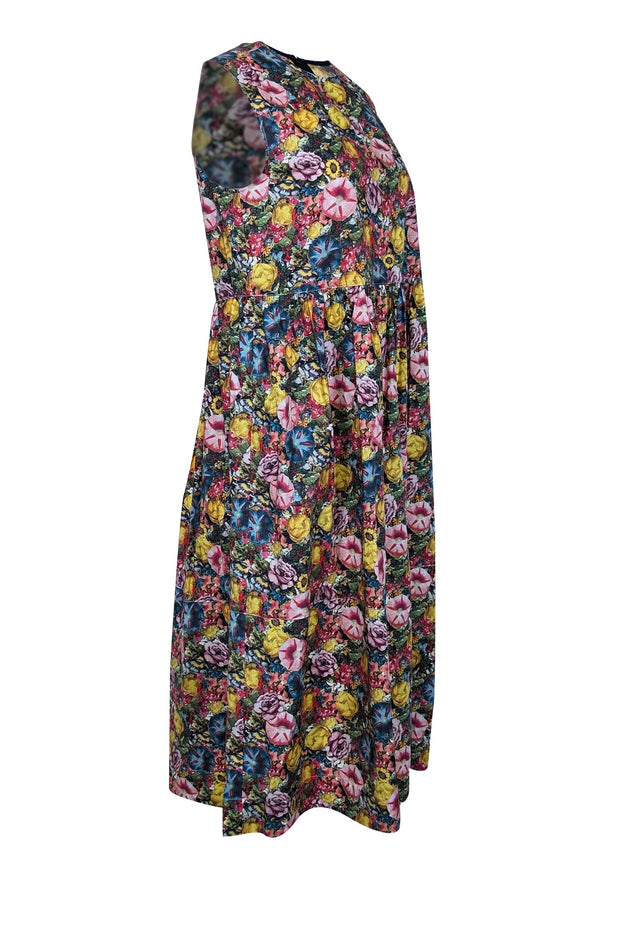 Current Boutique-Marni - Yellow, Red, & Multi Color Floral Sleeveless Dress Sz 6