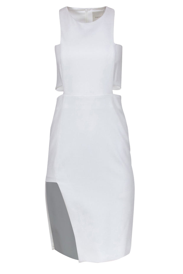 Current Boutique-Mason - White Sleeveless Dress w/ Side Cut Out Details Sz 2