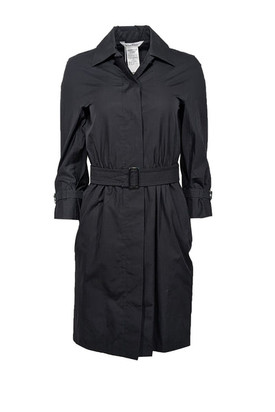 Current Boutique-Max Mara - Black Cotton Belted Shirtdress Sz 6