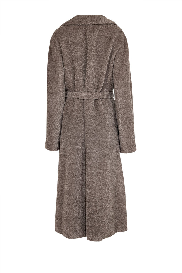 Current Boutique-Max Mara - Brown Alpaca & Wool Blend Long Coat Sz 8