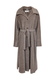 Current Boutique-Max Mara - Brown Alpaca & Wool Blend Long Coat Sz 8