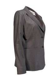 Current Boutique-Max Mara - Grey Virgin Wool Two Button Blazer Sz 12