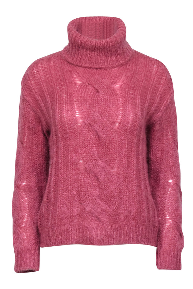 Current Boutique-Max Mara - Pink Mohair Blend Turtleneck Sweater Sz XS