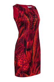 Current Boutique-Max Mara - Red & Orange Print Dress Sz 8