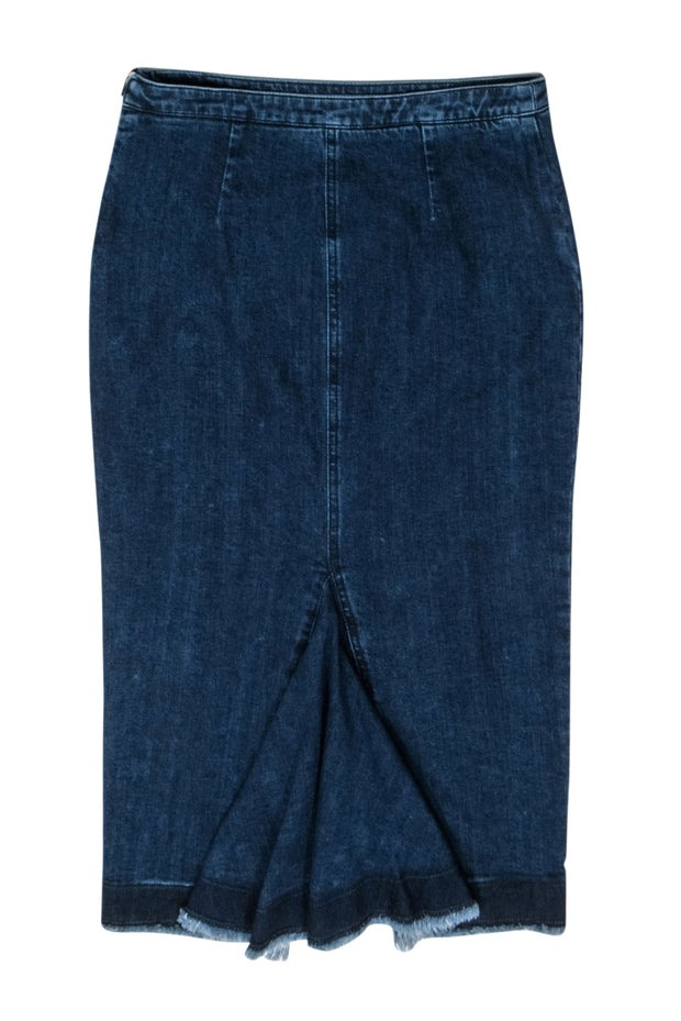 Current Boutique-McQ by Alexander McQueen- Blue Denim Dark Wash Skirt Sz 4