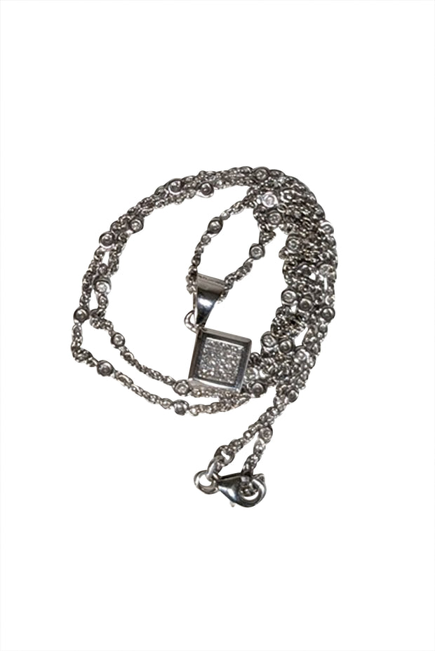 Current Boutique-Mervis Diamond Importers - White Gold w/ Diamonds Necklace & Earring Set