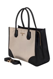 Current Boutique-Michael Kors - Beige & Black Square Satchel Bag