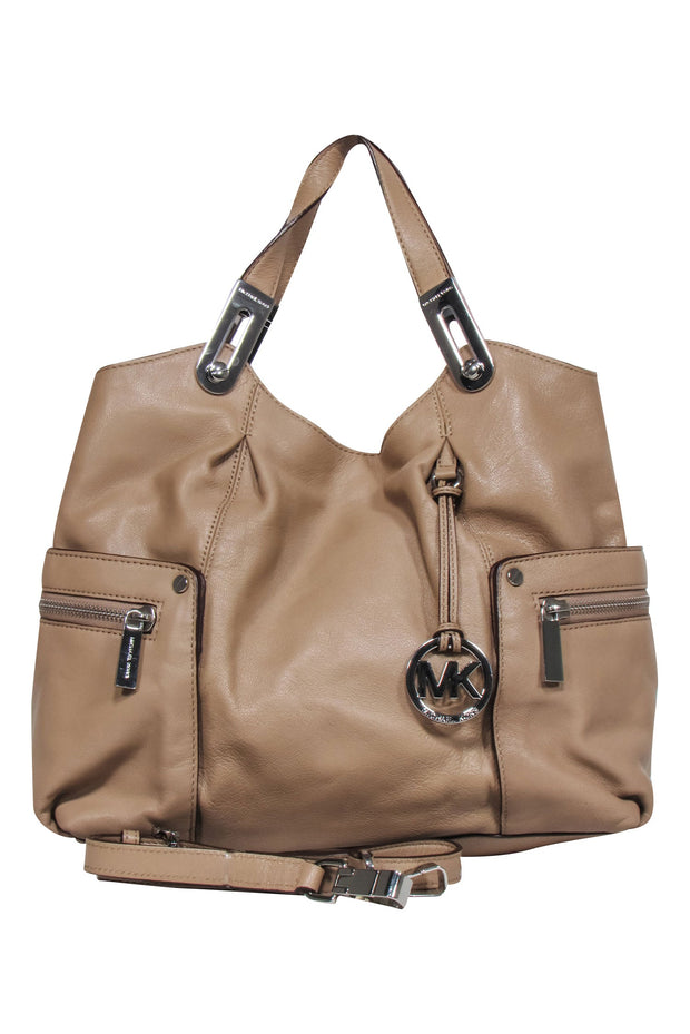 Current Boutique-Michael Kors - Beige Leather Satchel Bag