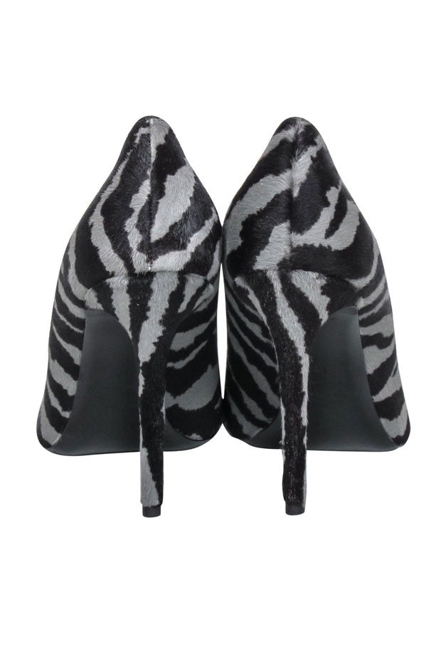 Current Boutique-Michael Kors Collection - Black & Grey Zebra Print Pumps Sz 11