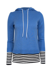 Current Boutique-Michael Kors Collection - Blue Cashmere Knit Hoodie Sz XS