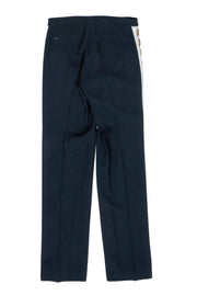 Current Boutique-Michael Kors Collection - Navy Blue & White Trousers w/ Star Studs Sz 6