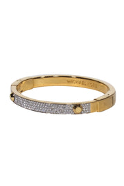 Current Boutique-Michael Kors - Gold Rhinestone Bangle Bracelet