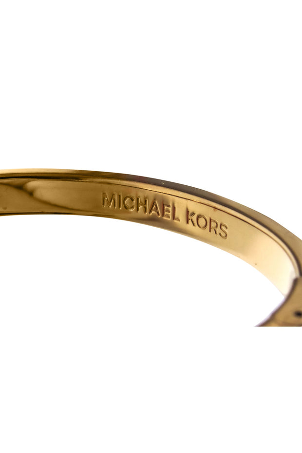 Current Boutique-Michael Kors - Gold Rhinestone Bangle Bracelet