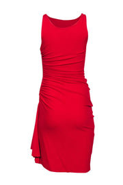 Current Boutique-Michael Kors - Red Ruched Sleeveless Dress Sz 4