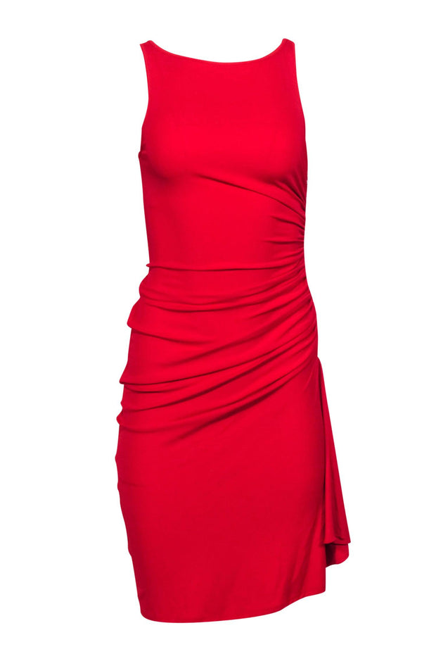 Current Boutique-Michael Kors - Red Ruched Sleeveless Dress Sz 4