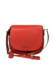 Current Boutique-Michael Kors - Red Saffiano Leather Saddle Bag