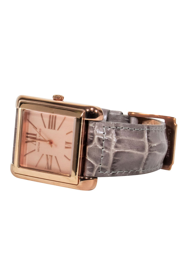 Current Boutique-Michael Kors - Rosegold Watch w/ Croc Embossed Band