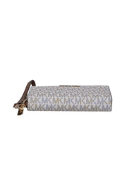 Current Boutique-Michael Kors - Vanilla & Brown Monogram Large Multifunction Wallet