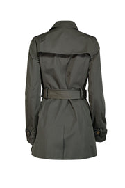 Current Boutique-Michael Michael Kors - Dark Green Short Trench Coat Sz M