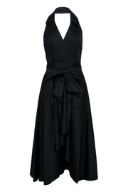 Current Boutique-Milly - Black Backless Halter Maxi Dress Sz 10