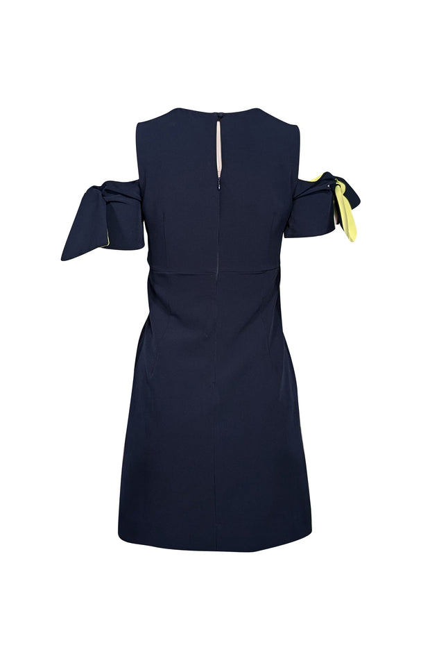 Current Boutique-Milly - Navy Sheath Cold Shoulder Dress Sz 0