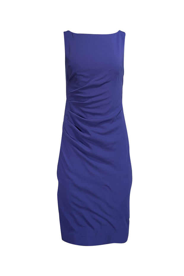 Current Boutique-Milly - Purple Sleeveless Side Ruched Dress Sz 2