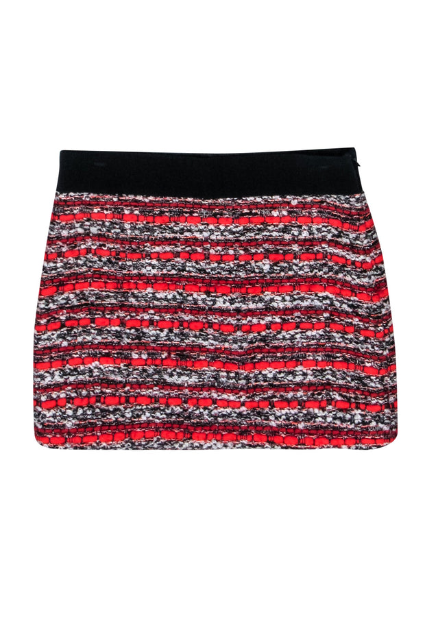 Current Boutique-Milly - Red, Black, & Grey Tweed Mini Skirt Sz 4