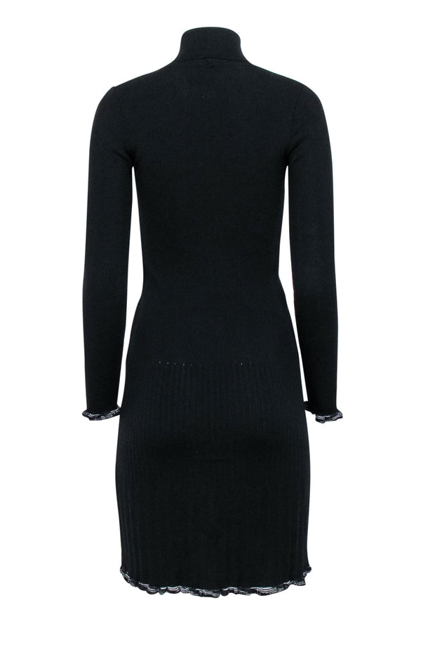 Current Boutique-Missoni- Black Wool Long Sleeve Turtleneck Dress Sz 2