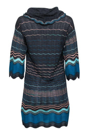 Current Boutique-Missoni - Grey & Blue Knit Turtle Neck Dress Sz 2