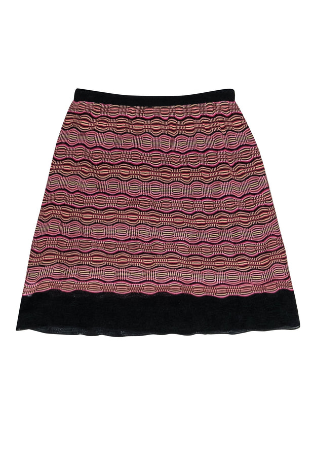 Current Boutique-Missoni - Pink & Black Print Knit Skirt Sz 8