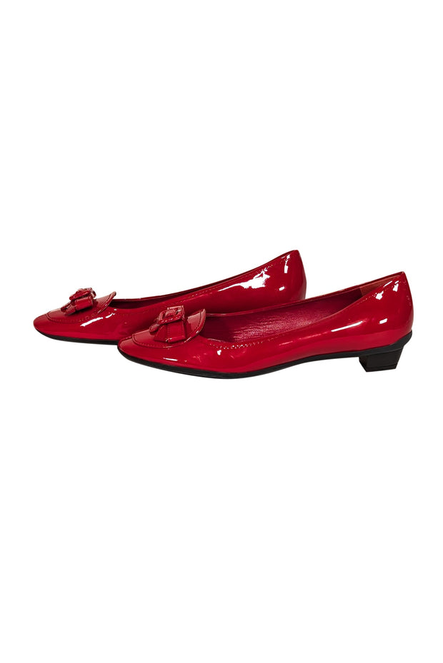 Current Boutique-Miu Miu - Red Patent Leather Loafers Sz 8