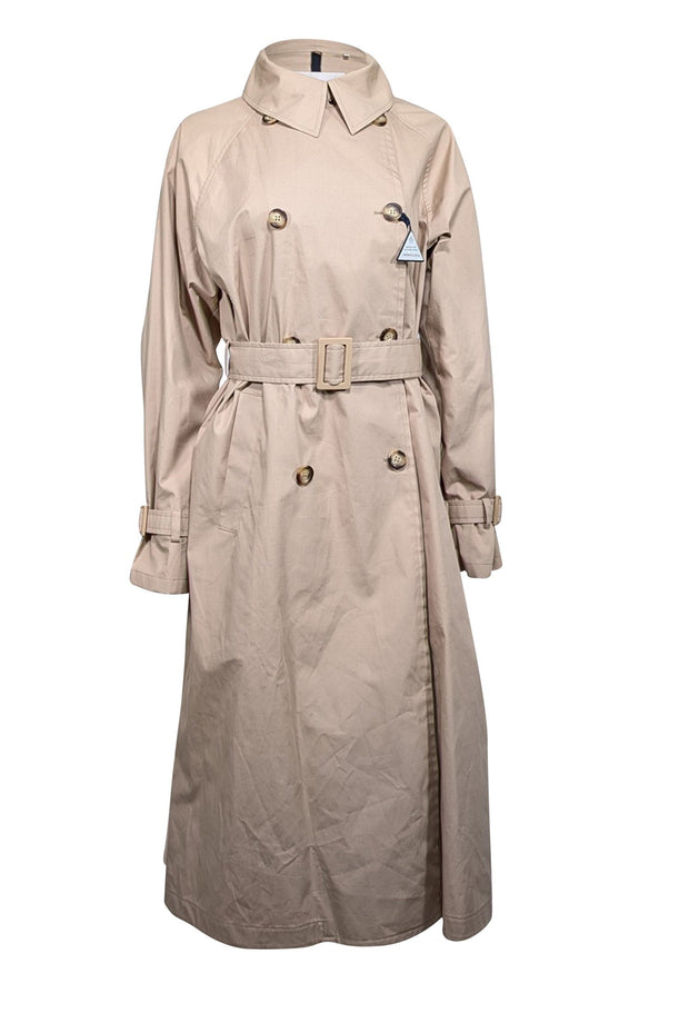 Current Boutique-Moncler -Beige Ebihens Belted Trench Coat Sz L