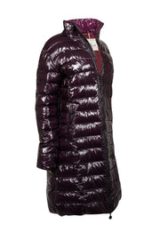 Current Boutique-Moncler - Dark Purple Shiny puffer Coat Sz L