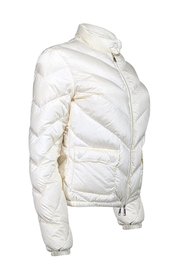 Current Boutique-Moncler - Ivory Light Puffer Coat Sz M