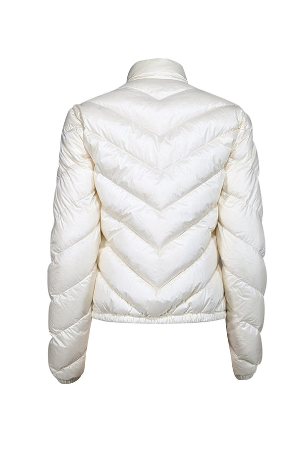 Current Boutique-Moncler - Ivory Light Puffer Coat Sz M