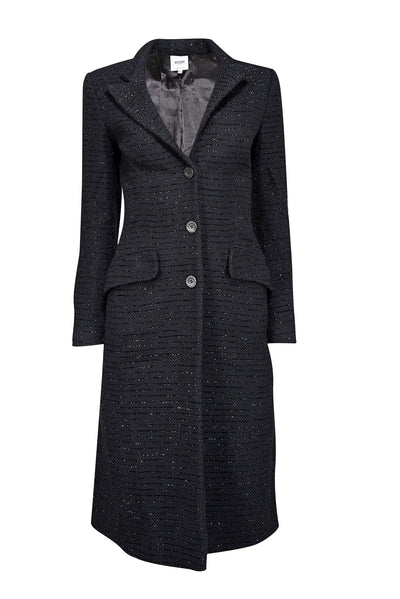 Current Boutique-Moschino - Black Metallic Boucle Coat Sz 6