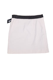 Current Boutique-Moschino Cheap & Chic - Ivory Cotton Blend Bow Waist Skirt Sz 8