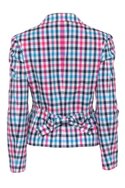 Current Boutique-Moschino Cheap & Chic - Pink, Blue, & White Gingham Blazer Sz S