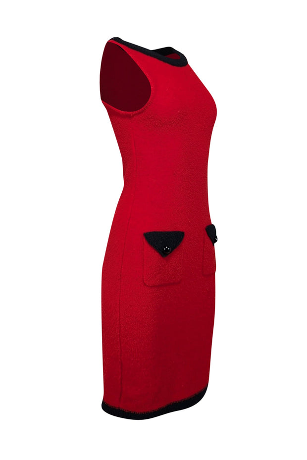 Current Boutique-Moschino - Red Knit Wool Blend Knit Dress Sz XS