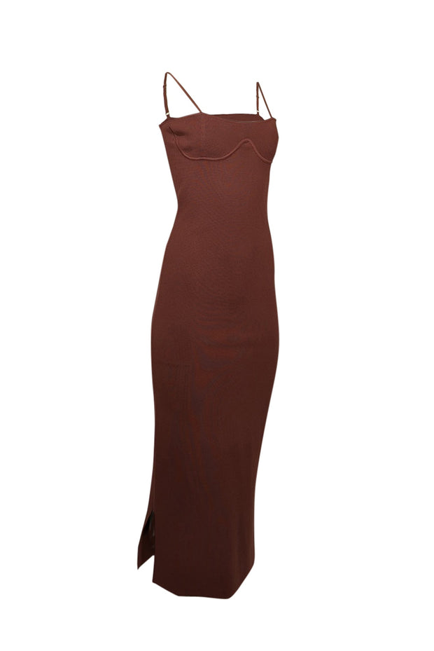 Current Boutique-Nanushka - Mahogany Knit Bodycon Midi Dress Sz L