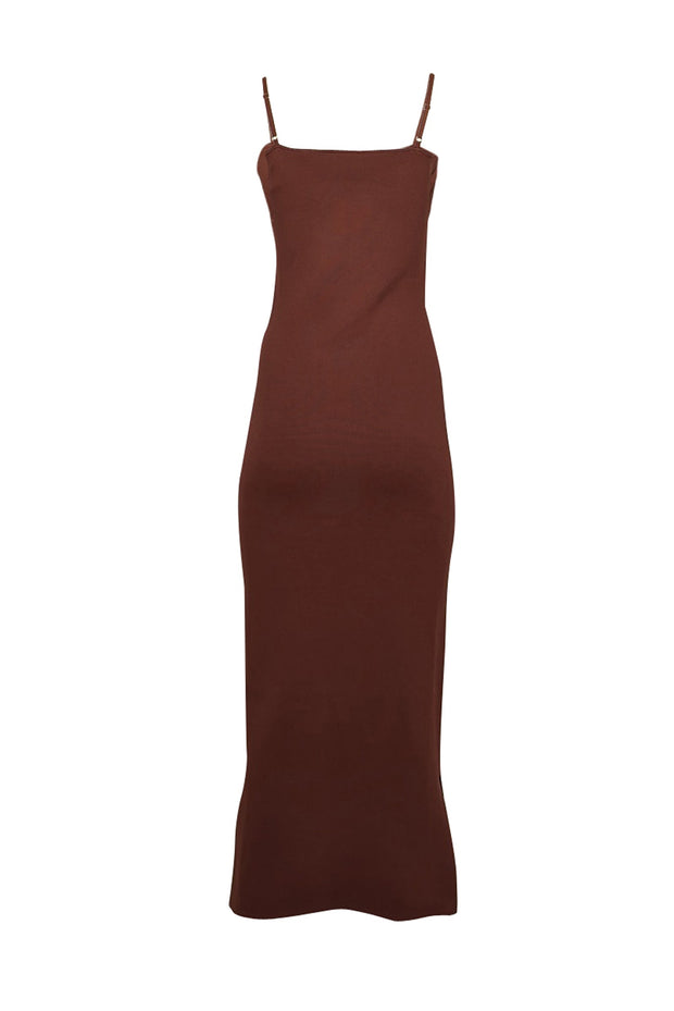 Current Boutique-Nanushka - Mahogany Knit Bodycon Midi Dress Sz L