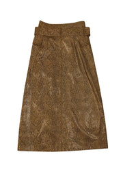 Current Boutique-Nanushka - Tan & Brown Snakeskin Print Faux Leather Skirt Sz S