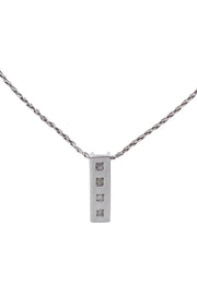 Current Boutique-No Label - 14k White Gold Necklace & Earring Set